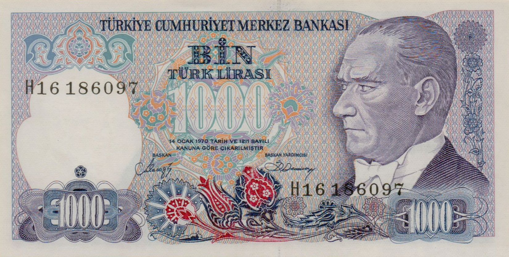 Turkey 1000 1984 UNC P-196/2